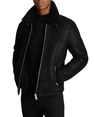 Reiss Kyelder Shearling Aviator Jacket
