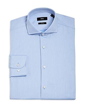 Boss Hank Slim Fit Micro Diamond Weave Dress Shirt