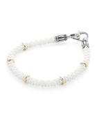 Lagos 18k Gold And Sterling Silver White Caviar Bracelet