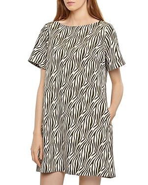 Paule Ka Wavy Print Mini Dress
