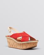 Diane Von Furstenberg Platform Wedge Sandals - Maven