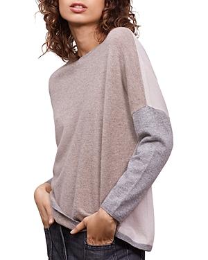 Gerard Darel Lucie Color Blocked Cashmere Sweater