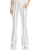 Frame Le High Flared Striped Jeans In Blanc Multi