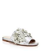 Charles David Women's Sicilian Metallic Leather Embellished Slide Sandals