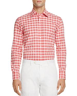 Canali Large Gingham Regular Fit Button-down Shirt