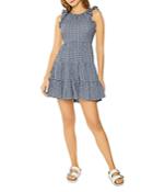 Likely Demi Gingham Ruffled Mini Dress