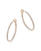 Bloomingdale's Diamond Inside-out Hoop Earrings In 14k Rose Gold, 1.0 Ct. T.w. - 100% Exclusive