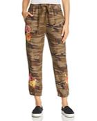 Johnny Was Vella Camo-print Cropped Linen Pants