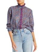 Vanessa Bruno Sidney Printed Ruffle Shirt