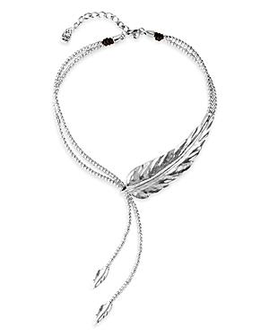 Uno De 50 Double Strand Feather Necklace, 14