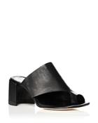 Agl Women's Moon Block Heel Black Thong Sandals