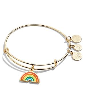 Alex And Ani Gold-tone Rainbow Adjustable Charm Bracelet