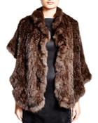 Maximilian Knitted Sable Stole With Ruffled Trim - Bloomingdale's Exclusive