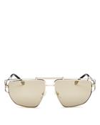 Versace Men's Mirrored Brow Bar Aviator Sunglasses, 57mm