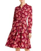 Nanette Nanette Lepore Pintucked Floral-print Shirt Dress