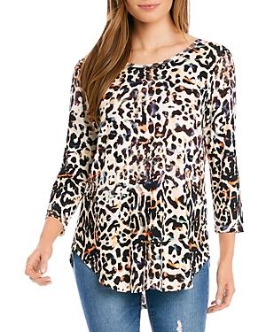 Karen Kane Long Sleeve Printed Tee