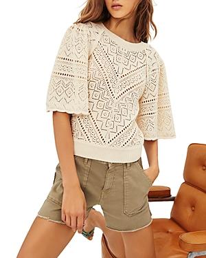 Ba & Sh Claire Cotton Eyelet Sweater