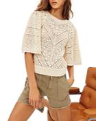 Ba & Sh Claire Cotton Eyelet Sweater