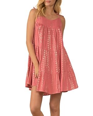 Elan Metallic Printed Swing Dress