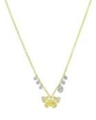 Meira T 14k White Gold & Yellow Gold Butterfly Pendant Necklace, 18