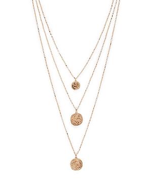 Aqua Three-layer Coin Pendant Necklace, 24 - 100% Exclusive