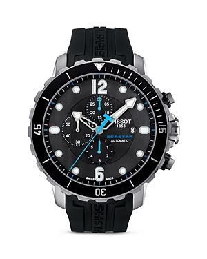 Tissot Seastar Men's Black 1000 Automatic Chorograph Sport Watch, 48mm