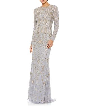 Mac Duggal Embellished Long Sleeve Dress