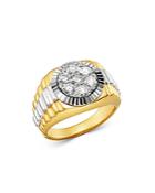Bloomingdale's Men's Diamond Statement Ring In 14k White & Yellow Gold, 1.0 Ct. T.w. - 100% Exclusive