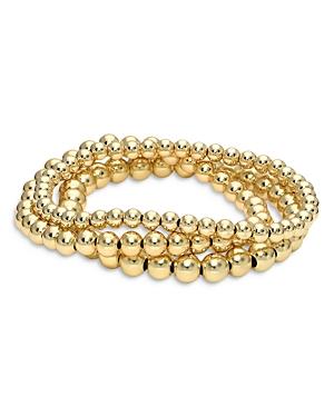 Zoe Lev 14k Yellow Gold Bead Bracelet Stack, Set Of 3