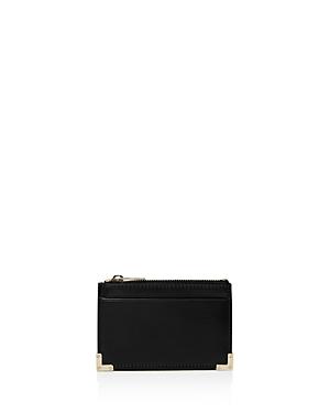 The Kooples Leather Zip Card Case