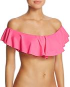 Trina Turk Off The Shoulder Ruffled Bikini Top