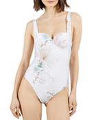 Ted Baker Floral Print One Piece Swimsuit