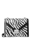 Michael Michael Kors Whitney Large Sequin Zebra Shoulder Bag