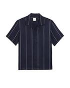 Sandro Pinstriped Short Sleeve Shirt