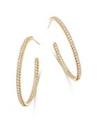 Bloomingdale's Diamond Oval Inside Out Hoop Earrings In 14k Yellow Gold, 1.50 Ct. T.w. - 100% Exclusive