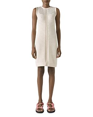 St. John Open Crochet Knit Dress