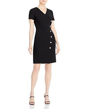 Karl Lagerfeld Paris Crepe Asymmetric Wrap Dress