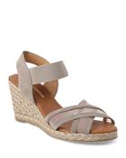Andre Assous Women's Lucia Crossover Mesh Espadrille Wedge Sandals
