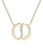 Natori 14k Yellow Gold Diamond Small Yin-yang Pendant Necklace, 16