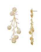 Kate Spade New York Statement Floral Pave Drop Earrings