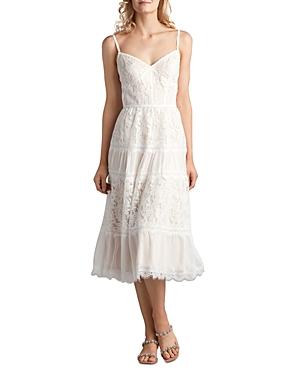 Tadashi Shoji Tiered Lace Midi Dress