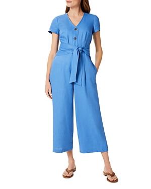 Hobbs London Jayne Cropped Linen Jumpsuit