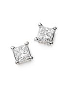 Bloomingdale's Diamond Princess-cut Studs In 14k White Gold, 0.75 Ct. T.w. - 100% Exclusive