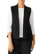 Eileen Fisher Organic Cotton Open Front Vest