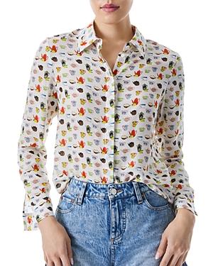 Alice And Olivia Willa Printed Top