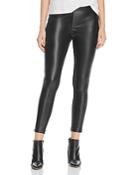 Donna Karan New York Faux-leather Front Pants