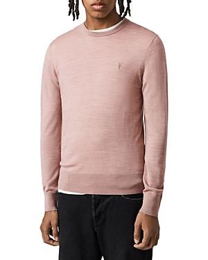 Allsaints Mode Merino Wool Embroidered Logo Slim Fit Crewneck Sweater