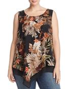 Status By Chenault Plus Tropical Layered Tank