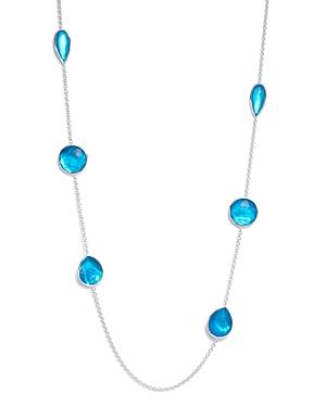 Ippolita Rock Candy Wonderland Mother-of-pearl And Clear Quartz Doublet Station Necklace In Ice, 42