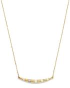 Adina Reyter 14k Yellow Gold Pave Diamond Striped Curve Necklace, 16